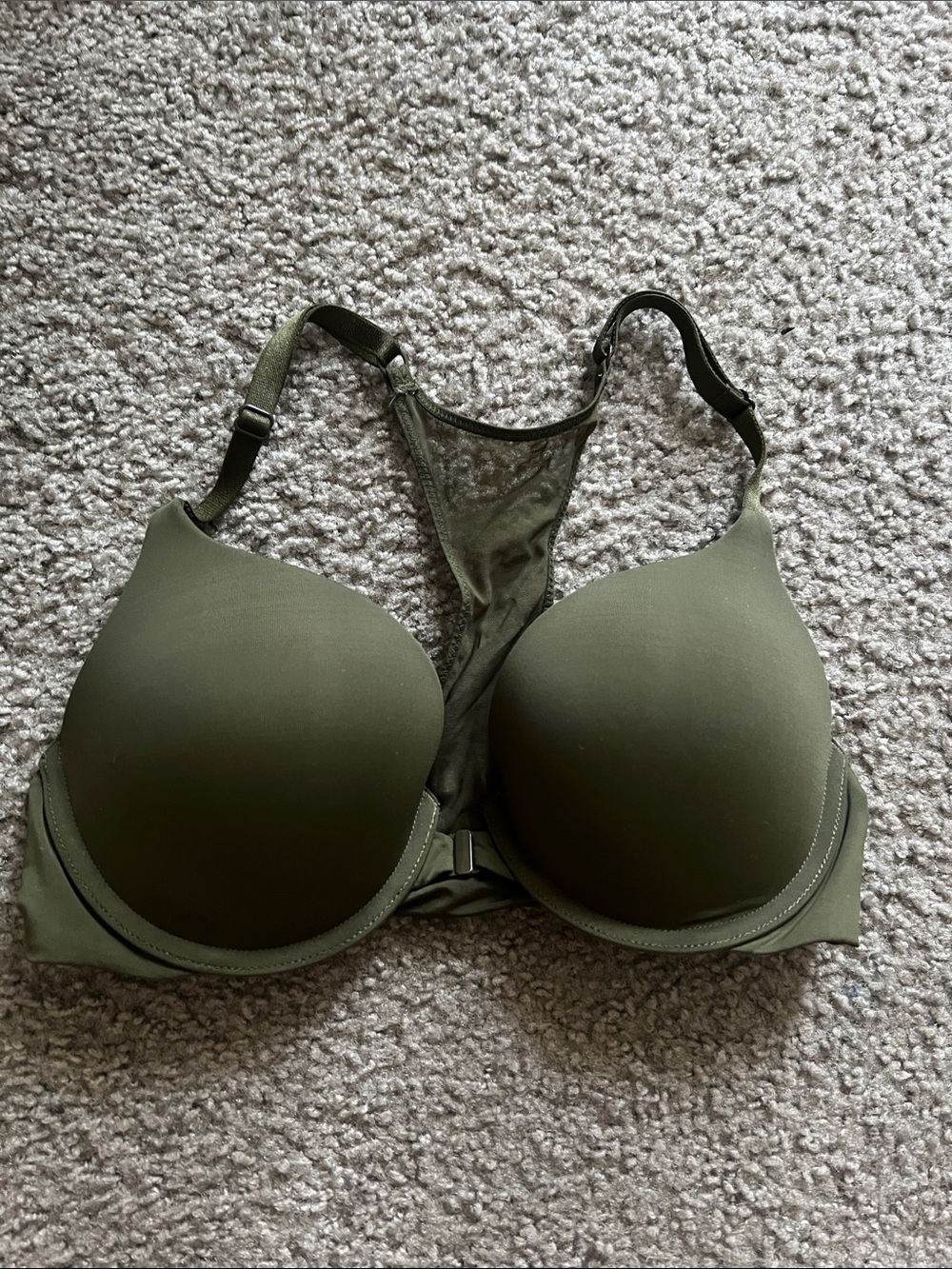 Victoria's Secret Olive Green Racerback T-Shirt Bra
